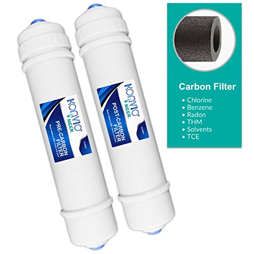 Konvio Neer Pre Carbon Filter Sediment Filter Post Carbon Filter And Elbow Inline Filter Set