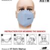 Kawach Mask - Reusable & Washable Face Mask | Made in India - IIT Delhi Startup | 5 Layer Easy to Breath & Universal Size - Pack of 30 - Black & Blue - Image 6