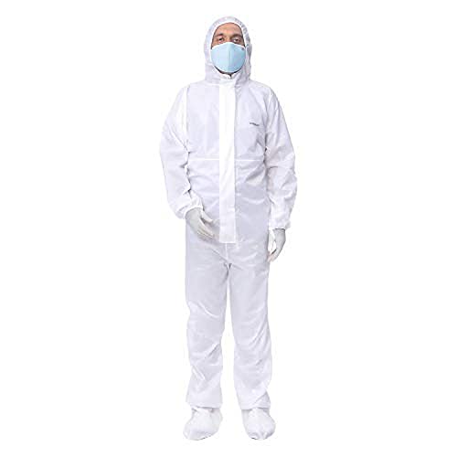 SMULY® PPE Kit (Washeble (Re-useble) Coverall, 3Ply Face Mask)-Made in India Set