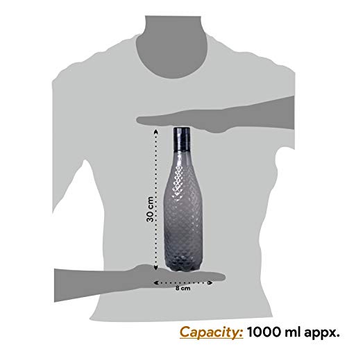 Wonder Magna Fridge Bottle Set, Grey Color Set of 3 Bottles, Made in India, KBS00068