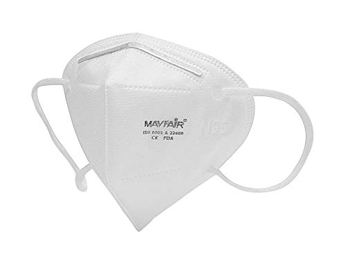 Mayfair N95 5 Layer with Nose Pin, Made in India (Pack of 3, Earloop Mask)