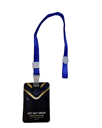 House Of Sensation Disinfectant anti virus shut out card with lanyard | purifies air within 1 meter | virus card |45 days validity | pack of 20|Made In India