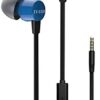 Evidson Vibe Blue in-Ear Wired Earphones with Mic, 2X Bass, Off-Axis Ergonomic fit, HD Sound Mobile Headset with Noise Cancellation, Made in India (Blue)