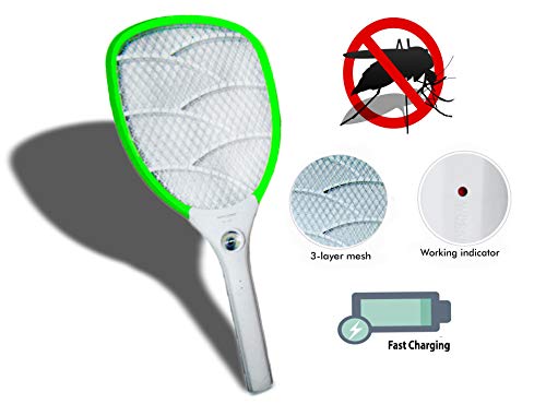 JODO Mosquito Bat/Racquet With LED Torch || Made From Extremely Durable ABS Plastic || Long Term Rechargeable Battery || Powerful Mosquito Killer Made in INDIA || Multi-Color