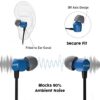 Evidson Vibe Blue in-Ear Wired Earphones with Mic, 2X Bass, Off-Axis Ergonomic fit, HD Sound Mobile Headset with Noise Cancellation, Made in India (Blue) - Image 4