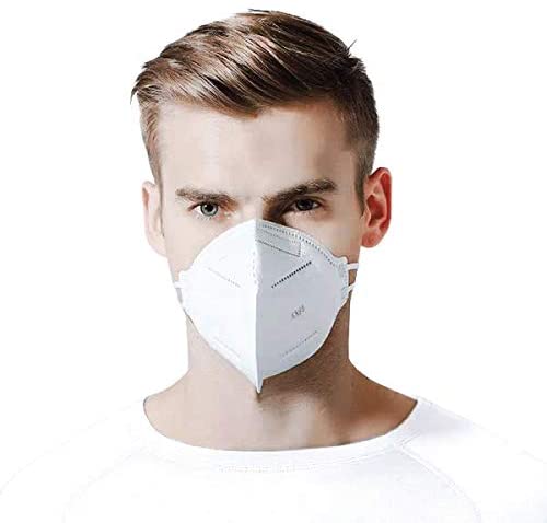 TEXUS KN95 CE/FDA Approved Premium Quality KN-95 Disposable Face Mask 5 layer High Particulate Filtration,Anti Pollution Driving Protection for Adults, MADE IN INDIA (Pack of 5)