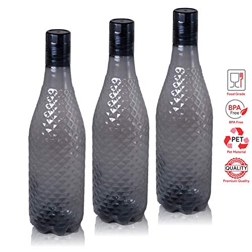 Wonder Magna Fridge Bottle Set, Grey Color Set of 3 Bottles, Made in India, KBS00068