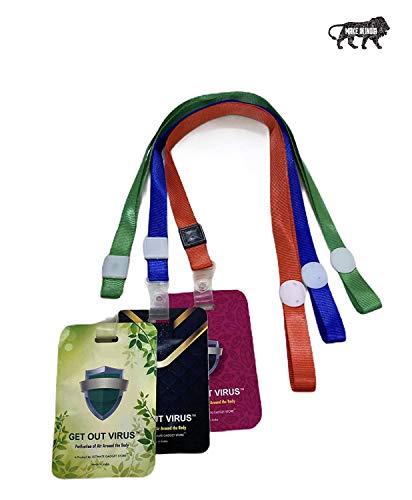 House Of Sensation Disinfectant anti virus shut out card with lanyard | purifies air within 1 meter | virus card |45 days validity | pack of 20|Made In India