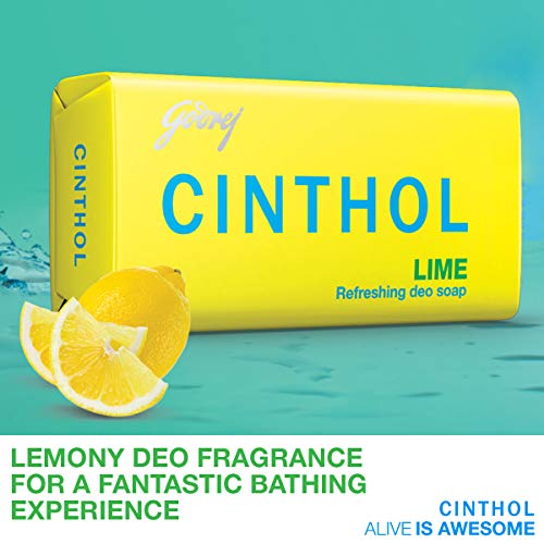 Cinthol Lime Bath Soap 100g (Pack of 4) + 100g FREE