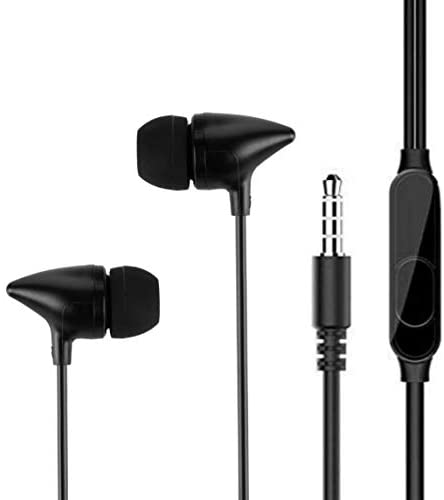 Meyaar Abhinandan Made in India Earbuds Stereo Headphones High Definition, Wired Earphones with Multifunctional Mic Metal Wired Earphone for Android, Mp3 Players,Tablet Laptop (Black)