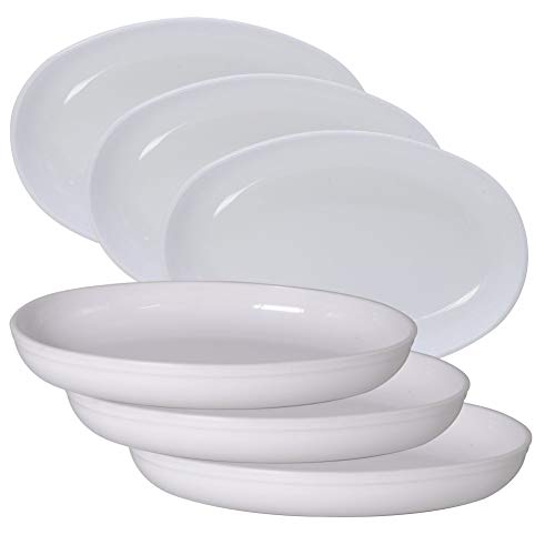 Wonder Plastic Sigma Snacker Microwave Safe Bowl Set, 6 pc 500 ml, White Color, Made in India, KBS03433