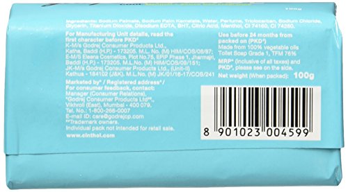 Cinthol Bath Cool Soap, 100g (Pack of 5) (Buy 4 get 1 free)