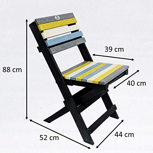 Econiture Recycled Plastic Multipurpose Moveable Portable Folding Stool (Multicolor)
