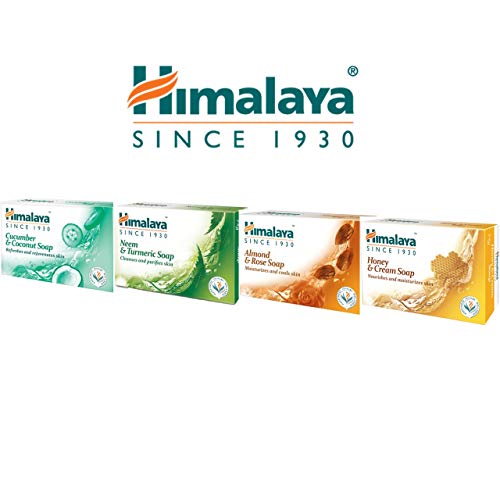 Himalaya Almond and Rose Soap, 125g (Buy 3 Get 1 Free)