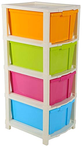 Primelife Plastic 4 XL Modular Drawer Modular Storage Organizer & Storage Box – Made In India (4 XL – Multicolor)