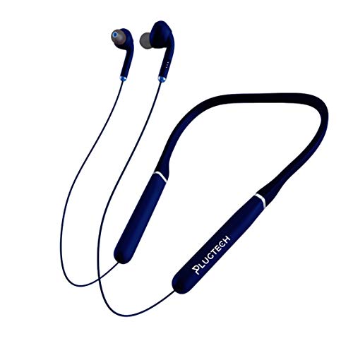 Plugtech Go Neck Wireless Earphones. Bluetooth Earphones, Powerful Bass, HD Sound, Upto 15hrs Playtime and Proudly Made in India – Black