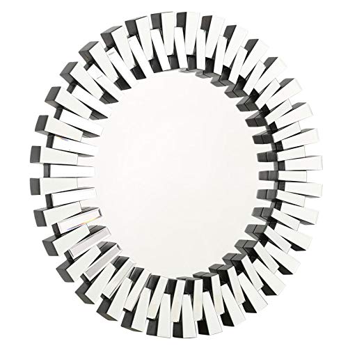 Venetian Design Made in India Mingling Slats Wall Mirror (Diameter -30 Inches)