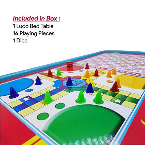 Wonder Ludo Plastic Bed Table with Foldable Legs for Kids, 1 Pc, Blue Color, Made in India,KBS01101