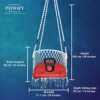 Patiofy Made in India Premium Swing Chair for Adults, Kids Hammock-Hanging Chair Swing with Free Cushion and Accessories (White) - Image 8