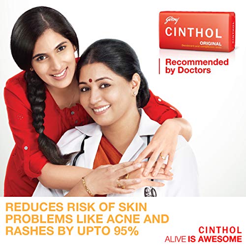 Cinthol Original Bath Soap 99.9% Germ Protection, 100g (Pack of 8)