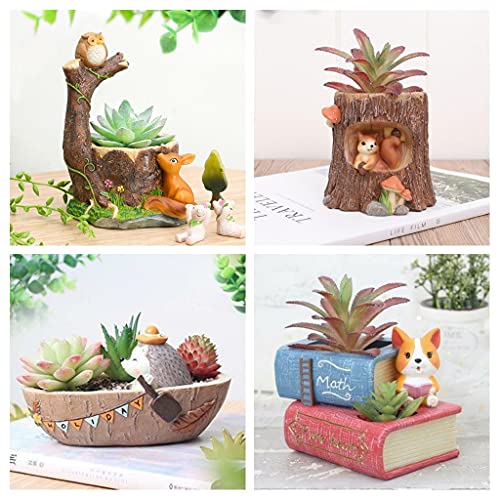 Resin Pot Pack of 4 Owl Tre...
