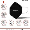 Kawach Mask - Reusable & Washable Face Mask | Made in India - IIT Delhi | 5 Layer Easy to Breath & Universal Size - Pack of 20 - Black - Image 4