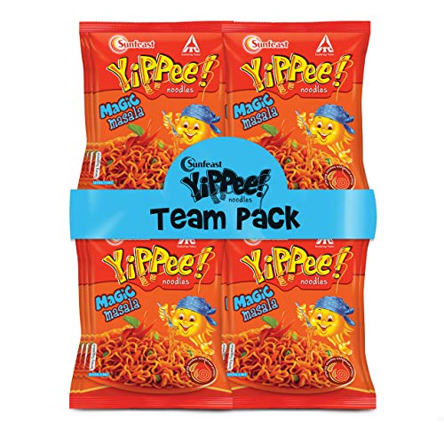 Sunfeast YiPPee! Magic Masala Long, slurpy Noodles | with Real Vegetables and nutrients | 12 x 70g Pack