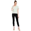 Madame Womens Round Neck Striped T-Shirt - Image 4