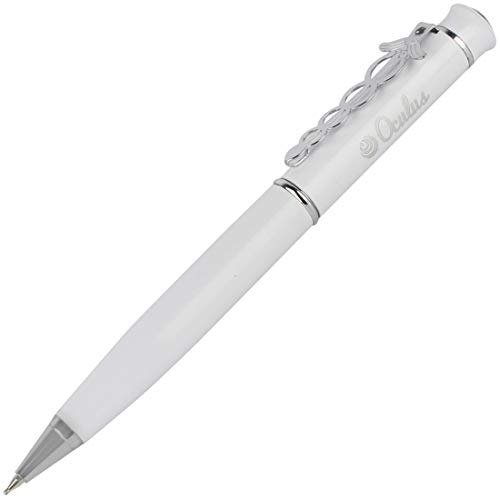 Oculus 1607 Doctor Logo Clip White Metal Ball Pen, Fitted With Germany Made Refill and presented in gift box. Most suitable for medical professionals, nurses, hospitals.