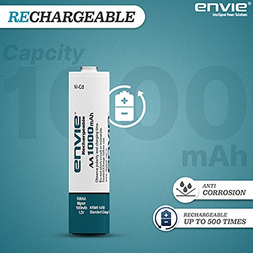 Envie AA 1000 4PL Ni-CD Rechargeable Battery (White)