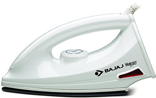 Bajaj DX-6 1000W Dry Iron with Advance Soleplate and Anti-bacterial German Coating Technology, White