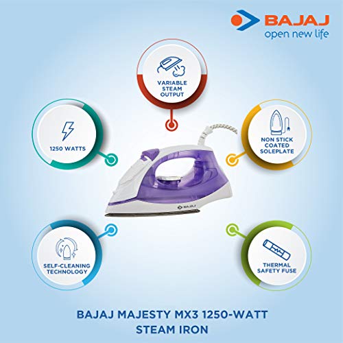 Bajaj MX-3 1250W Steam Iron...