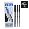 DOMS DF 0.6 GL Ball Point Pens (Black,Pack of 20 x 4 Set) - Image 2