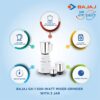 Bajaj GX-1 500W Mixer Grinder with 2 in 1 Function Blade, 3 Jars, White - Image 6