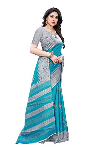 Yashika Women’s Woven Khadi Silk Saree with Blouse Piece