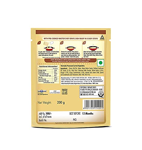 ITC Master Chef Cashew Onion All-Purpose Gravy, 2 x 200 g