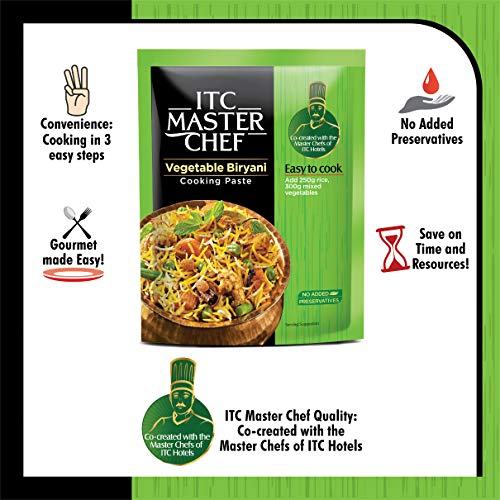 ITC Master Chef Vegetable Biryani Cooking Paste 80g, Ready to Cook Spice Mix, Easy to Cook Masala Mix