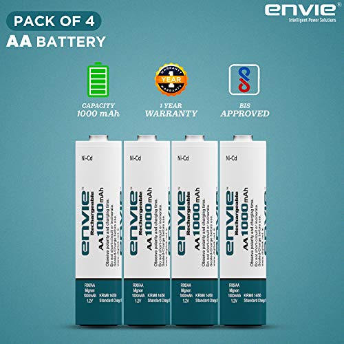 Envie AA 1000 4PL Ni-CD Rechargeable Battery (White)