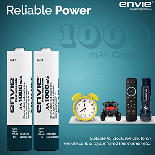 Envie AA 1000 4PL Ni-CD Rechargeable Battery (White)