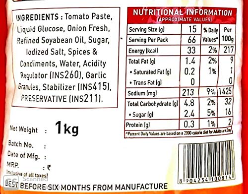 Ellis Harvey Cremica Pizza Pasta Sauce, 1kg