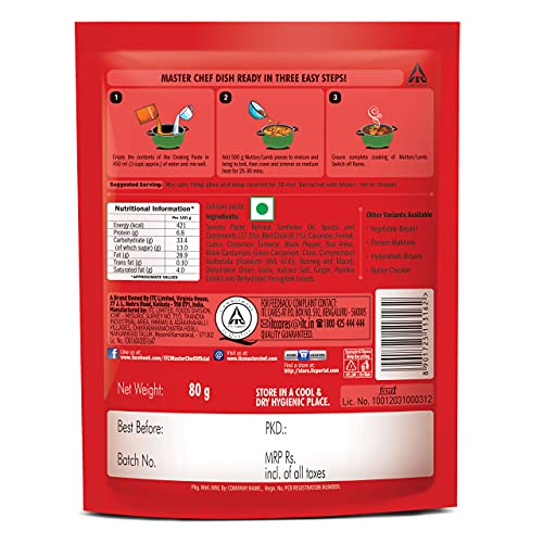 ITC Master Chef Masaledaar Mutton Cooking Paste 80g, Ready to Cook Spice Mix, Easy to Cook Masala Mix