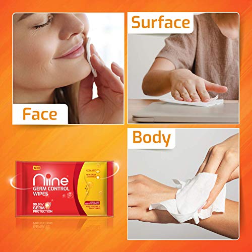 NIINE Germ Control Wipes fo...