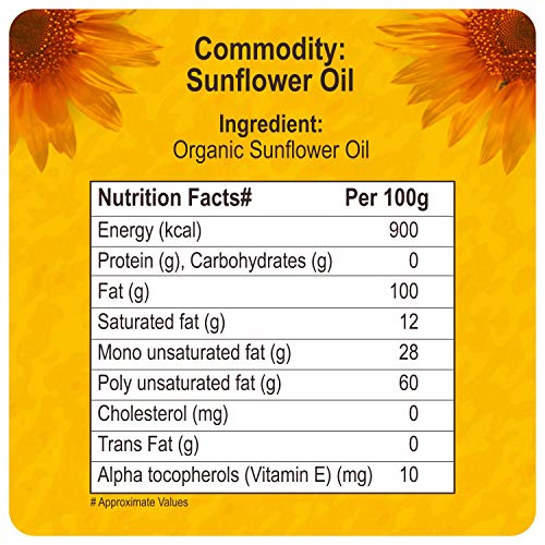 24 Mantra Organic Expeller Pressed Sunflower Oil 1Litre