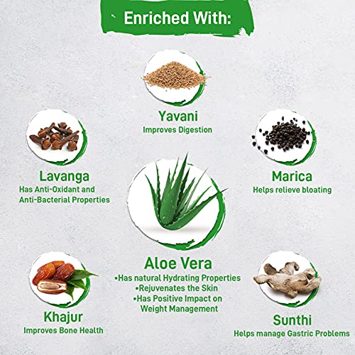 Zandu Aloe and 5 Herbs Juice | Good for Digestive Health, Skin and Liver Function | Ayurvedic Immunity Booster | 100% Organic Health Juice with No Added Sugar (1000ml)