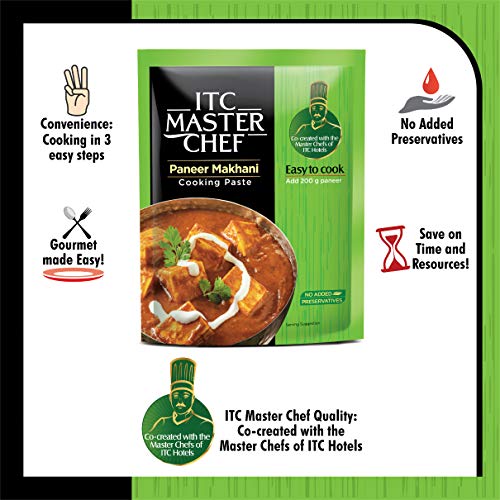 ITC Master Chef Paneer Makhani Cooking Paste 80g, Ready to Cook Spice Mix, Easy to Cook Masala Mix