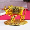 Archies® Diwali Decorations Gift Items Combo - Handmade Metal Radha-Krishna Modern Art Wall Hanging Jhula, Ram Mandir 3D Card & 10 Clay Diyas for Festival (Set of 3) (Design 5) - Image 2