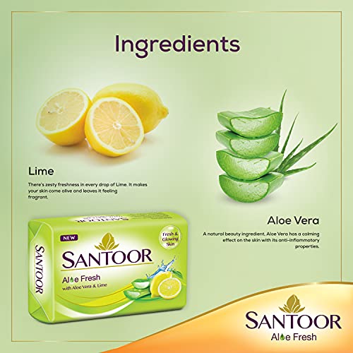 Santoor Aloe Fresh Soap wit...