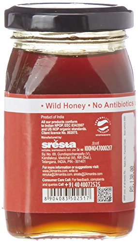 24 Mantra Organic Wild Honey, 250g