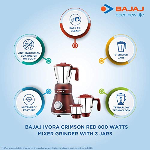 Bajaj Ivora 800W Mixer Grin...