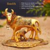 Archies® Diwali Decorations Gift Items Combo - Handmade Metal Radha-Krishna Modern Art Wall Hanging Jhula, Ram Mandir 3D Card & 10 Clay Diyas for Festival (Set of 3) (Design 5) - Image 7